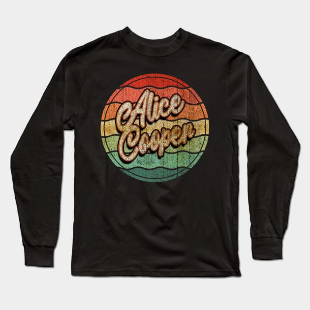 Retro Vintage Alice Cooper Long Sleeve T-Shirt by Electric Tone